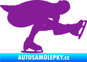 Samolepka Krasobruslení 007 pravá krasobruslařka fialová
