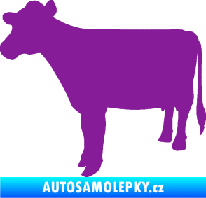 Samolepka Kráva 001 levá fialová