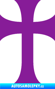 Samolepka Křesťanský kříž 002 fialová