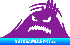 Samolepka Kuk 005 levá vzteklý šmírák fialová