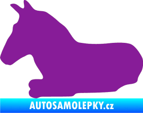 Samolepka Kůň 017 levá ležící fialová