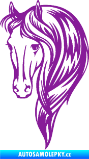 Samolepka Kůň 064 levá s hřívou fialová