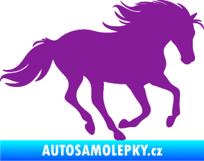 Samolepka Kůň 071 pravá běžící fialová