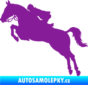Samolepka Kůň 076 levá parkur fialová