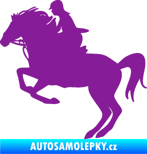 Samolepka Kůň 091 levá skok fialová