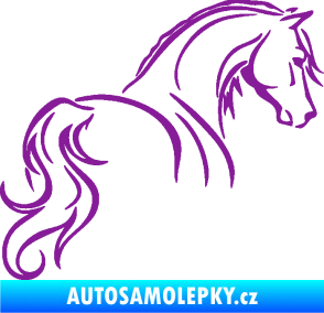 Samolepka Kůň 104 pravá fialová