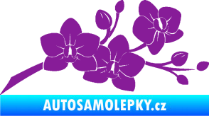 Samolepka Květina dekor 008 pravá orchidej fialová