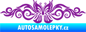 Samolepka Květina dekor 017 motýl fialová