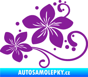 Samolepka Květina dekor 035 levá fialová