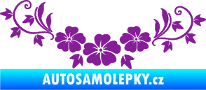 Samolepka Květina dekor 045 levá ibišky fialová