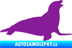 Samolepka Lachtan 002 pravá fialová