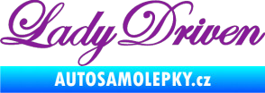 Samolepka Lady driven 003 nápis v řádce fialová