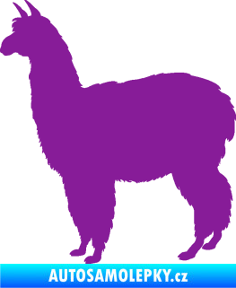 Samolepka Lama 002 levá alpaka fialová