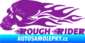 Samolepka Lebka 051 levá rough rider fialová