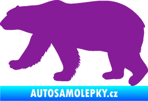 Samolepka Lední medvěd 002 levá fialová