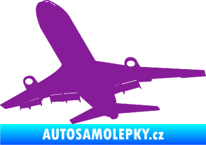 Samolepka Letadlo 007 levá fialová