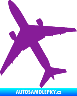 Samolepka Letadlo 018 levá fialová