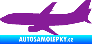 Samolepka Letadlo 019 levá Boeing 737 fialová