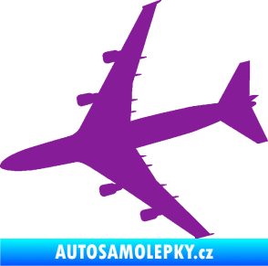Samolepka letadlo 023 levá Jumbo Jet fialová
