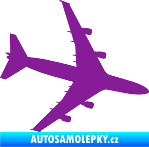 Samolepka letadlo 023 pravá Jumbo Jet fialová