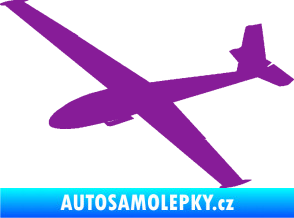Samolepka Letadlo 025 levá kluzák fialová