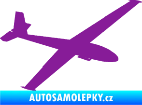 Samolepka Letadlo 025 pravá kluzák fialová