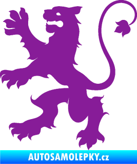 Samolepka Lev heraldika 002 levá fialová