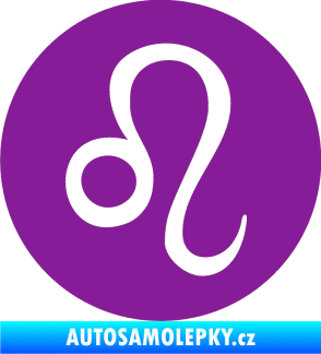 Samolepka Lev zvěrokruh 001 - horoskop fialová