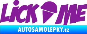 Samolepka Lick me nápis fialová