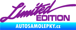 Samolepka Limited edition 011 nápis fialová