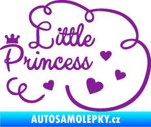 Samolepka Little princess nápis fialová