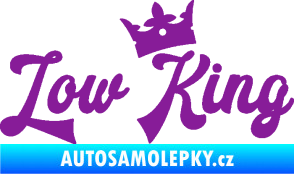 Samolepka Low King 001 nápis král fialová