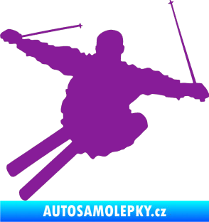 Samolepka Lyžař 001 levá fialová