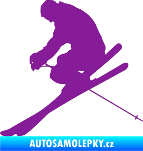 Samolepka Lyžař 005 levá fialová
