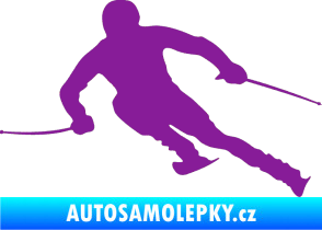 Samolepka Lyžař 012 levá fialová