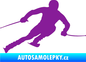 Samolepka Lyžař 012 pravá fialová