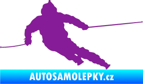 Samolepka Lyžař 015 levá fialová