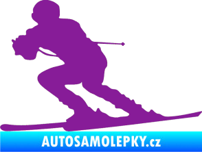Samolepka Lyžař 017 levá fialová