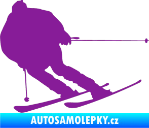 Samolepka Lyžař 019 levá fialová