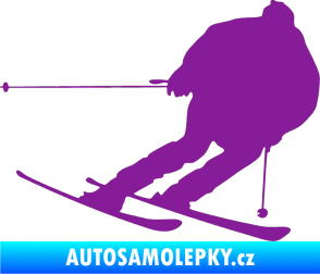 Samolepka Lyžař 019 pravá fialová