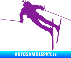 Samolepka Lyžař 020 levá fialová