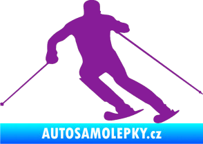 Samolepka Lyžař 021 levá fialová