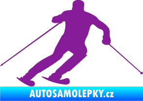 Samolepka Lyžař 021 pravá fialová