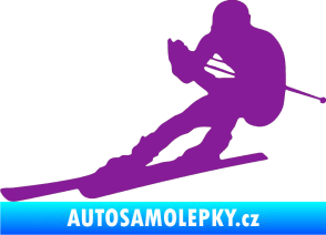 Samolepka Lyžař 022 levá fialová
