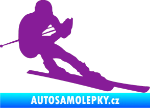 Samolepka Lyžař 022 pravá fialová