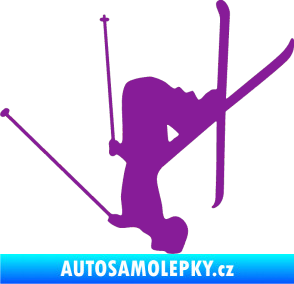Samolepka Lyžař 023 levá fialová