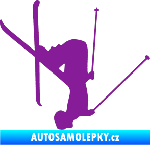 Samolepka Lyžař 023 pravá fialová