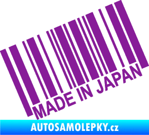 Samolepka Made in Japan 003 čárový kód fialová