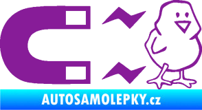 Samolepka Magnet na ptáky pravá fialová