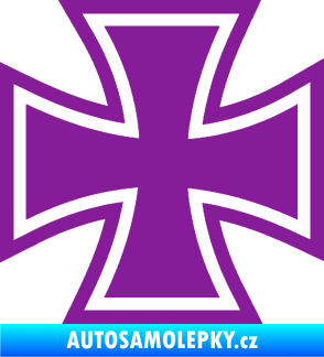 Samolepka Maltézský kříž 001 fialová